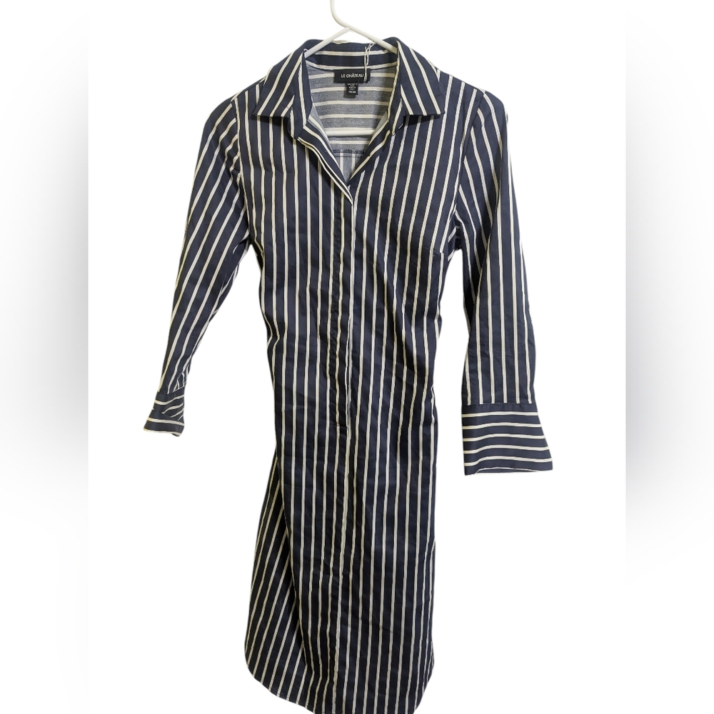 Le Château Navy and White Striped Dress XS - Picture 2 of 7